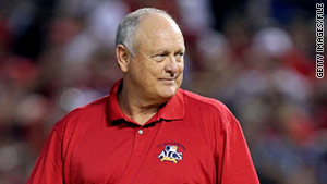 Nolan Ryan was hospitalized for what was believed to be a recurrence of a heart condition, the Texas Rangers said.