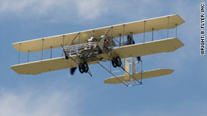 The plane was a copy of a Wright Model B aircraft produced seven years after the brothers' celebrated first flight.