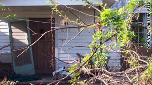 New Orleans evacuee Lakesha Reed left behind Katrina ravaged homes like this one, where her cousin lived.