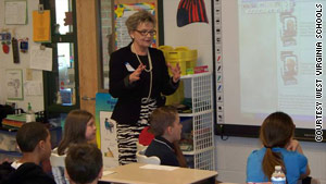 New state schools Superintendent Jorea Marple teaches in a West Virginia classroom in 2011.