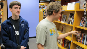 Brian McDonald, left, and Joshua Fireman have been coming to the Ann Arbor Borders since they were children.