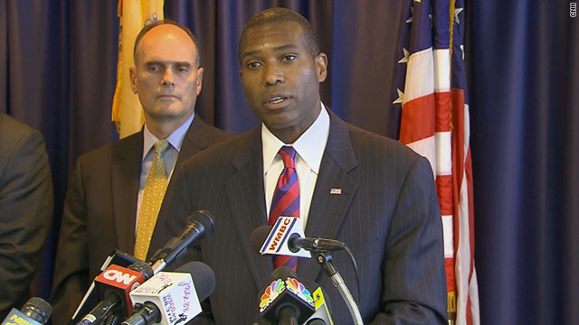 Tony West, assistant U.S. attorney general of the Civil Division of the Department of Justice, talks to reporters on Monday.