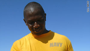 Petty Officer Jon Moore found the bottle and message during the cleanup of a stretch of beach in Hawaii.