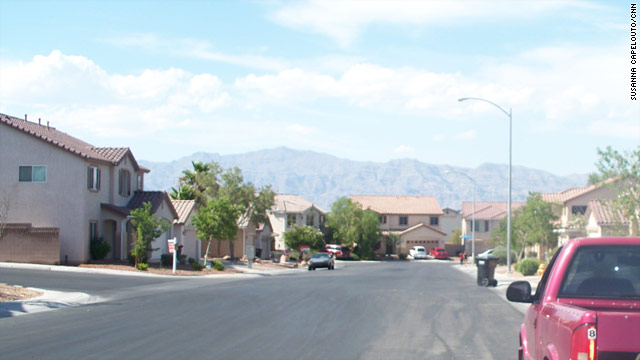 Coburn Street in North Las Vegas, Nevada, is in an area with a high foreclosure rate.