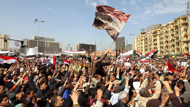 Protesters gather in Cairo's Tahrir Square on Sunday.