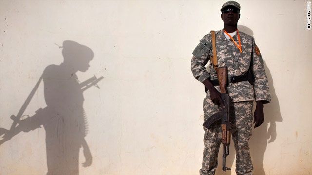 A member of the Sudan People's Liberation Army (pictured in January) in Southern Sudan.
