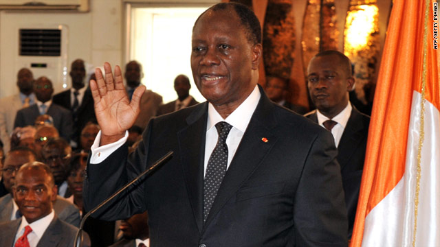 President Alassane Ouattara's cabinet does not include members of the party of the former president, Laurent Gbagbo.