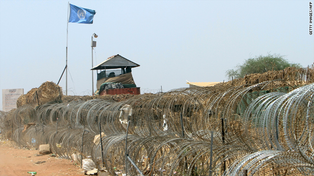 A U.N. position close to the disputed border region of Abyei, Sudan on April 17, 2011.