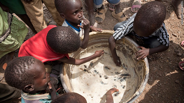 Children in Kenya's drought-stricken region of Turkana are provided with food as part of ChildFund's school feeding program.