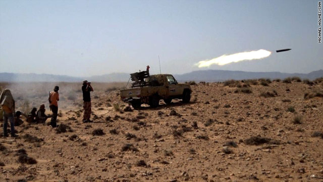 Libyan rebel forces gained ground at Bir al-Ghanam on Saturday, but government forces claimed to have won it back.