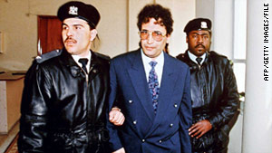 In 2009, Scotland freed Abdel Basset al-Megrahi, shown in 1992, because doctors gave him three months to live.