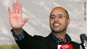 Saif al-Islam Gadhafi, one of three sons of Moammar Gadhafi reportedly ...