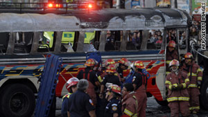 Sonia Veliz was arrested in connection with a bus bombing in Guatemala City on Monday that killed seven and injured 16.