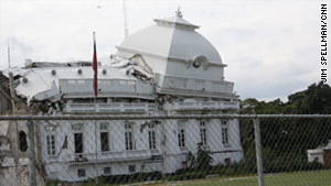 The presidential palace, once a symbol of freedom, has barely been touched since the earthquake.