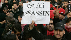 Tunisians protest in France. Canadian Tunisians are unhappy with reports the ousted leader's family has come to Montreal.