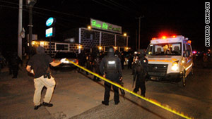 mexico bar shooting juarez killed were thursday shot cnn casings bullet least found near where