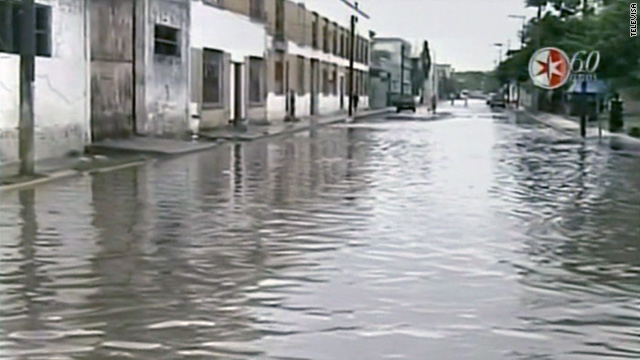 Tropical Storm Arlene, the season's first named storm, caused heavy rainfall and flooding in Veracruz, Mexico.