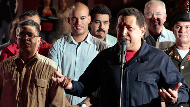 Venezuelan President Hugo Chavez arrives back at Caracas from Cuba on July 23, 2011 after chemotherapy treatment.