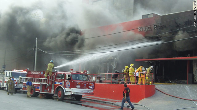 A Green Cross official says 20 to 30 people were trapped in the casino because of debris from the explosions.