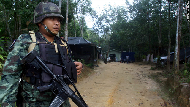 Tuesday's bombing in southern Thailand comes four days after insurgents attacked a military camp (pictured) in the south.