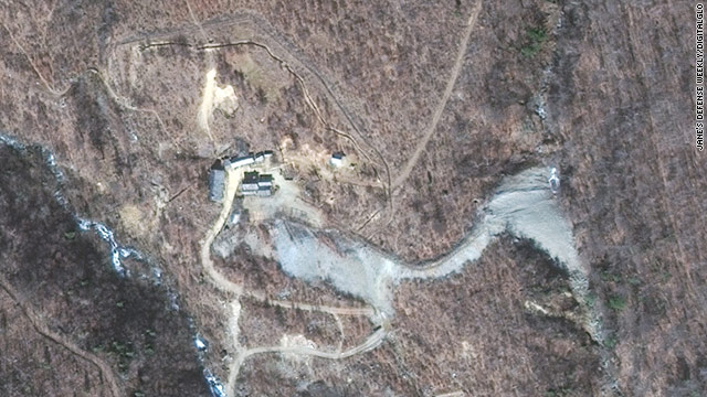 Satellite images obtained by a nuclear secuity think tank show a tunneling operation in North Korea, on November 23, 2010.