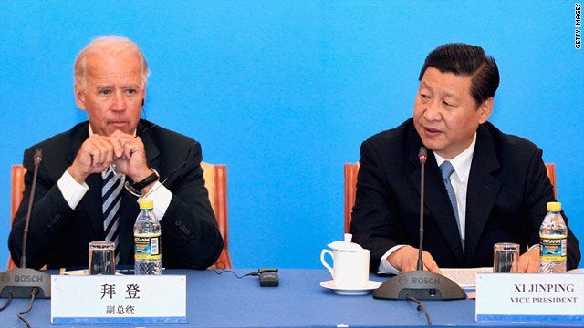 Chinese Vice President Xi Jinping plays host to Vice President Joe Biden on Friday in Beijing.