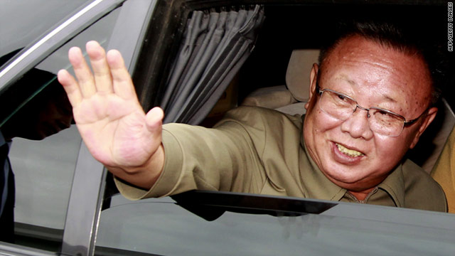 North Korea's leader Kim Jong Il waves after a meeting with Russian President Dmitry Medvedev on August 24.