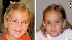 Alessia, left, and Livia Schepp were abducted by their father a week ago.