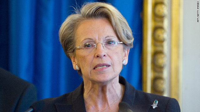 Alliot-Marie resigned Sunday after criticism over her contacts with the former Tunisian regime.