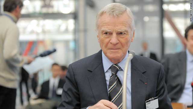 Max Mosley attending a hearing at the European Court of Human Rights in Strasbourg, France, in January 2011.