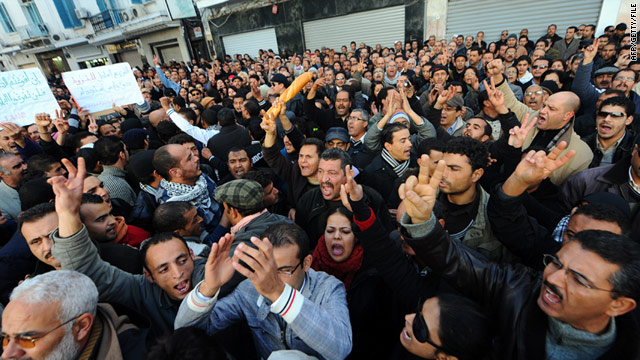 Protests that erupted in December in Tunisia over food prices and unemployment eventually spread around north Africa.
