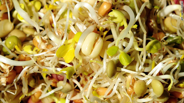 Mixed sprouts pictured on June 6, 2011 in Berlin. German authorities suspected sprouts of being the source of an E. coli outbreak.