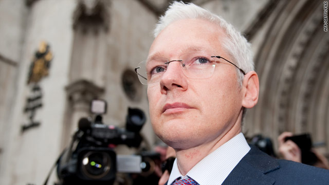 Wikileaks founder Julian Assange leaving the High Court in central London, on July 13.