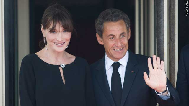 (file photo) Former supermodel Carla Bruni married French President Nicolas Sarkozy in February 2008.