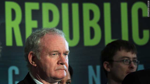 Martin McGuinness was selected by Sinn Fein Sunday to be their candidate for president of the Republic of Ireland.