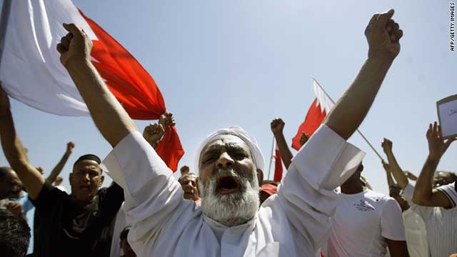 Bahrainis at the funeral of Issa Abdali Radhi last month in Sitra, who died during a crackdown on anti-government protesters.