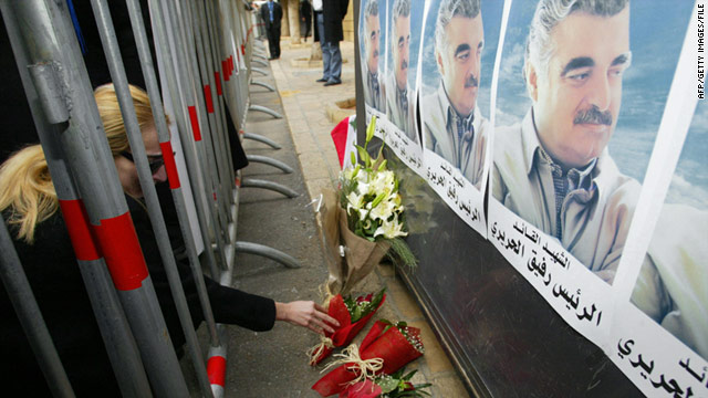 Former Lebanese Prime Minister Rafik Hariri was killed in a February 2005 Beirut bombing.