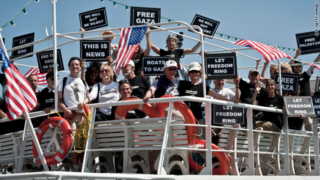 Passengers aboard "The Audacity of Hope" were barred from sailing to Gaza last week.