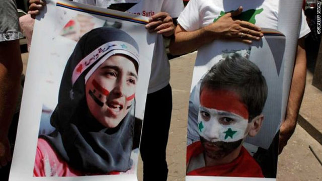 Protesters outside the Syrian embassy in Cairo call for the release of the country's "disappeared."