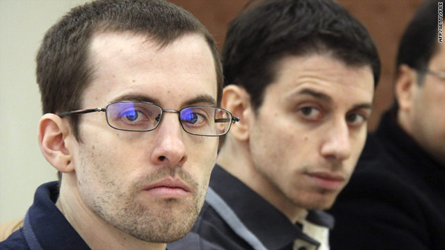 U.S. hikers Shane Bauer (L) and Josh Fattal (shown in February) are reportedly near to being released from prison.