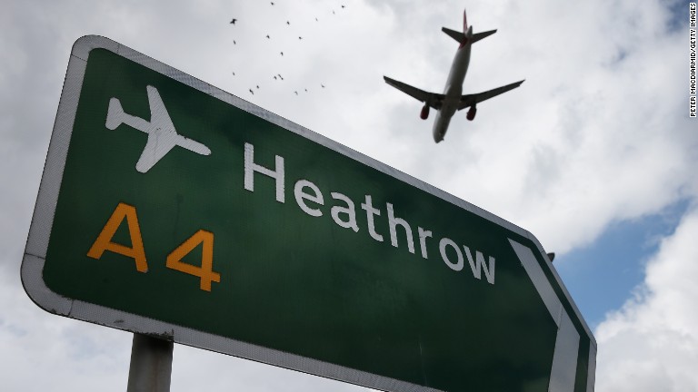Protest delays flights at Heathrow