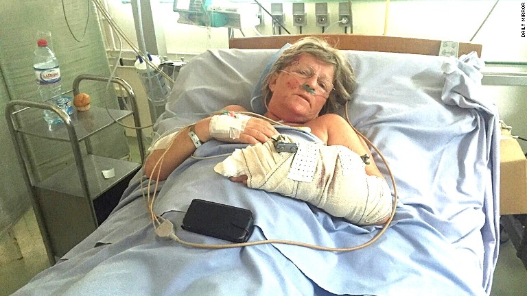 Cheryl Mellor survives after husband dies trying to stop the  bullets.