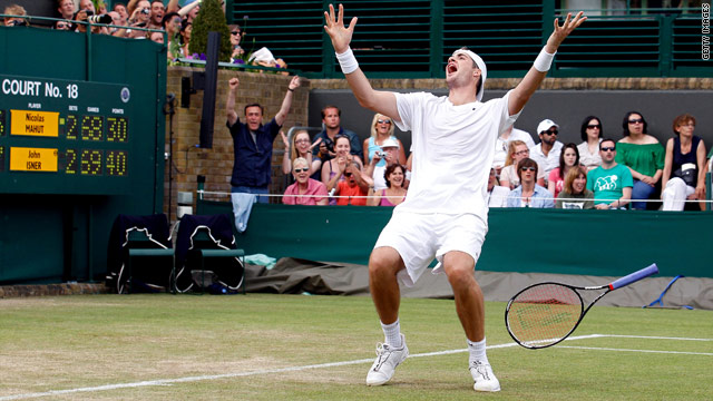 Isner wins longest-ever Wimbledon match