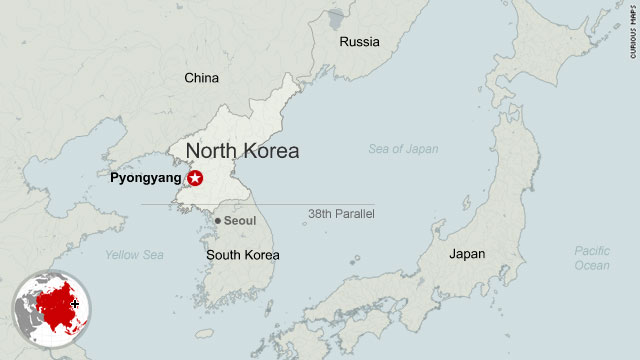 north korea map at night. All eyes on North Korea