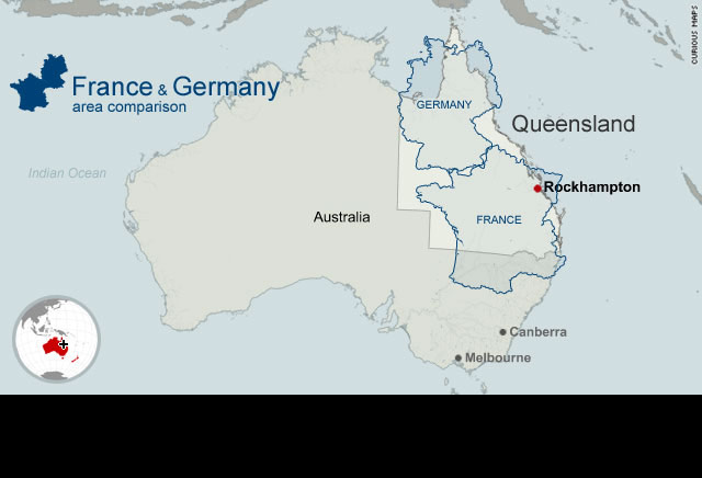Map of Queensland The seasonal flooding afflicting Queensland intensified 
