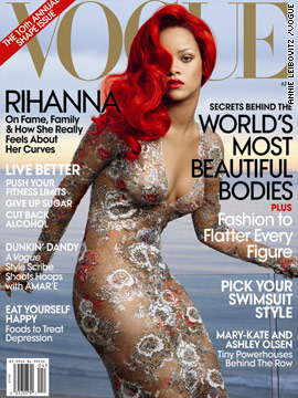 Rihanna covers the April issue of Vogue