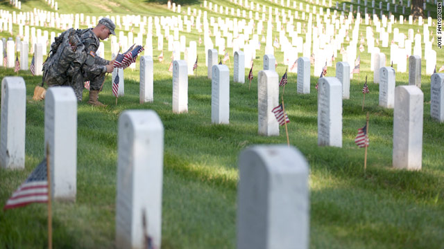 Flags for fallen soldiers