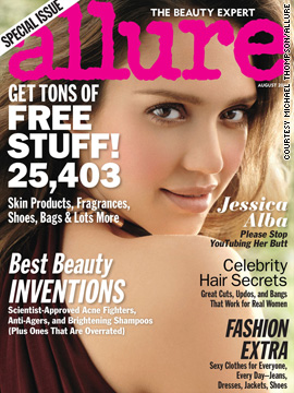 Jessica Alba covers the August issue of Allure