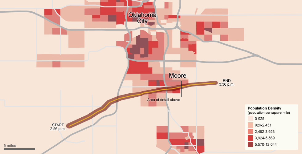 moore tornado path