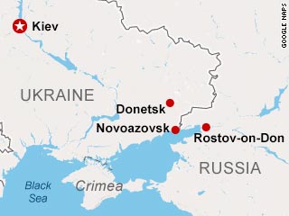 Map of Novoazovsk, Ukraine